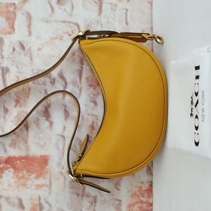 New Coach Luna Leather Shoulder Bag